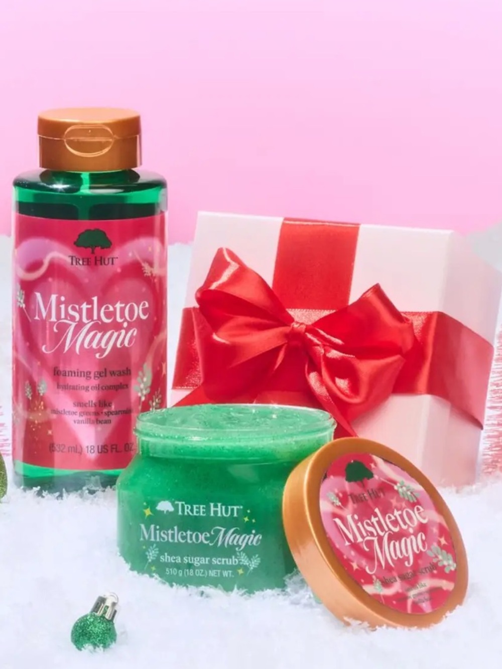 Tree Hut Mistletoe Magic Foaming Gel Body Wash & Shea Sugar Scrub Bodycare Duo